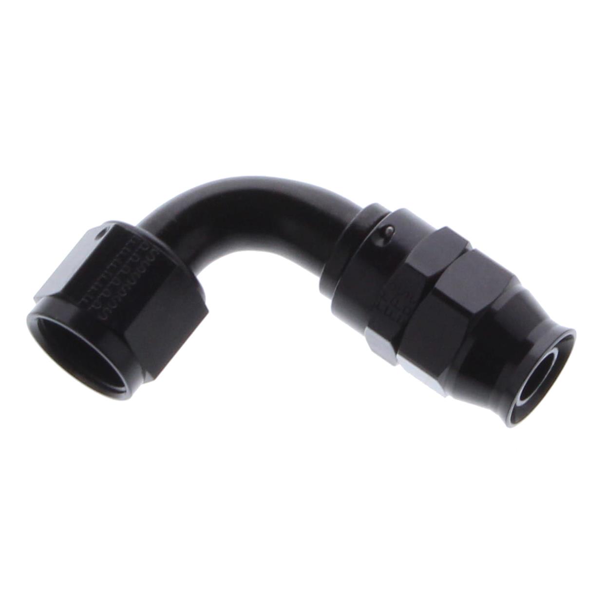 Aeromotive PTFE Hose End - AN-10 - 90 Deg - Black Anodized