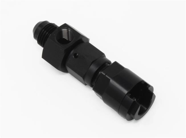 Aeromotive Fuel System Plumbing Kits 65605 Adapter Kit, 3/8 Female Quick Connect to AN-08 Flare, w/ 1/8-FNPT Port
