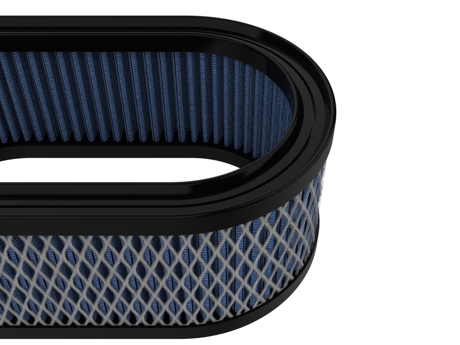 aFe Pro 5R Air Filter Elements 10-90013 Elements, 5R, Oiled, Cotton Gauze, Blue, Oval, 3.25 in. Height, Fits Weber IDA 48 Carburetors, Each thumbnail 2