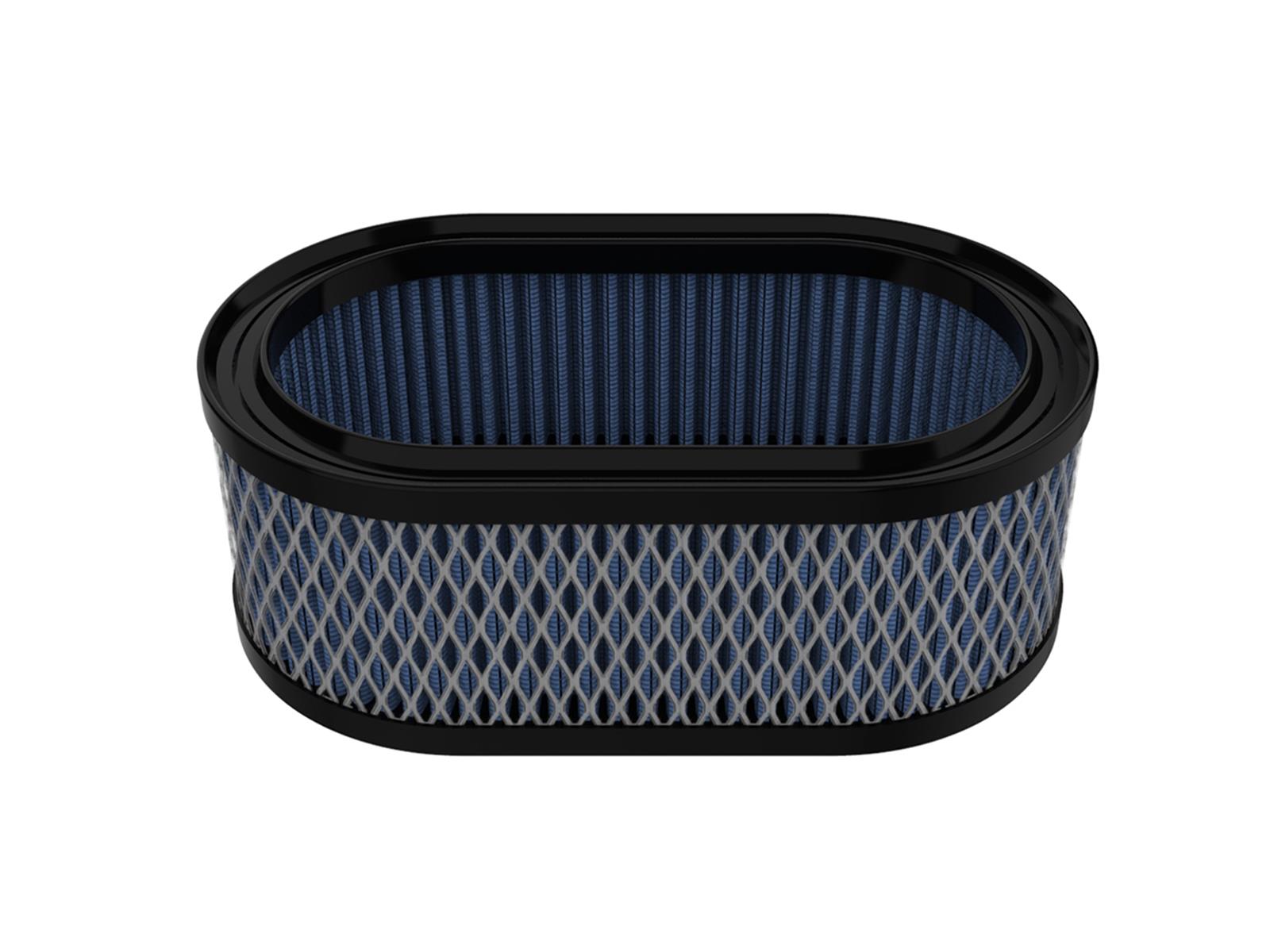 aFe Pro 5R Air Filter Elements 10-90013 Elements, 5R, Oiled, Cotton Gauze, Blue, Oval, 3.25 in. Height, Fits Weber IDA 48 Carburetors, Each thumbnail 3