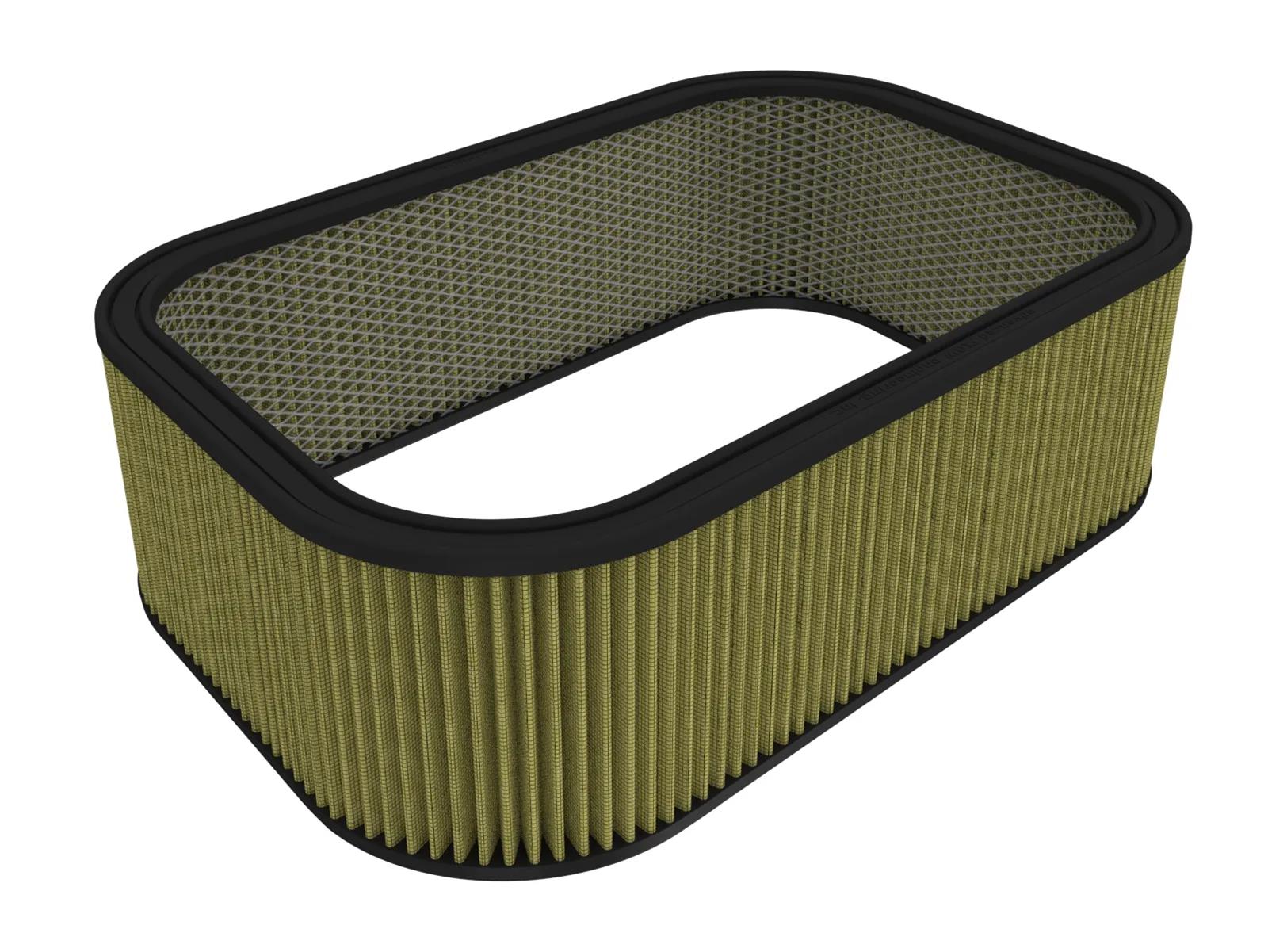 AFE Power Air Filter Elements 18-82007G Magnum FLOW Round Racing w/ Pro GUARD 7 Media 20-3/4 IN L x 14-1/4 IN W x 6 IN H w/ Expanded Metal thumbnail 3