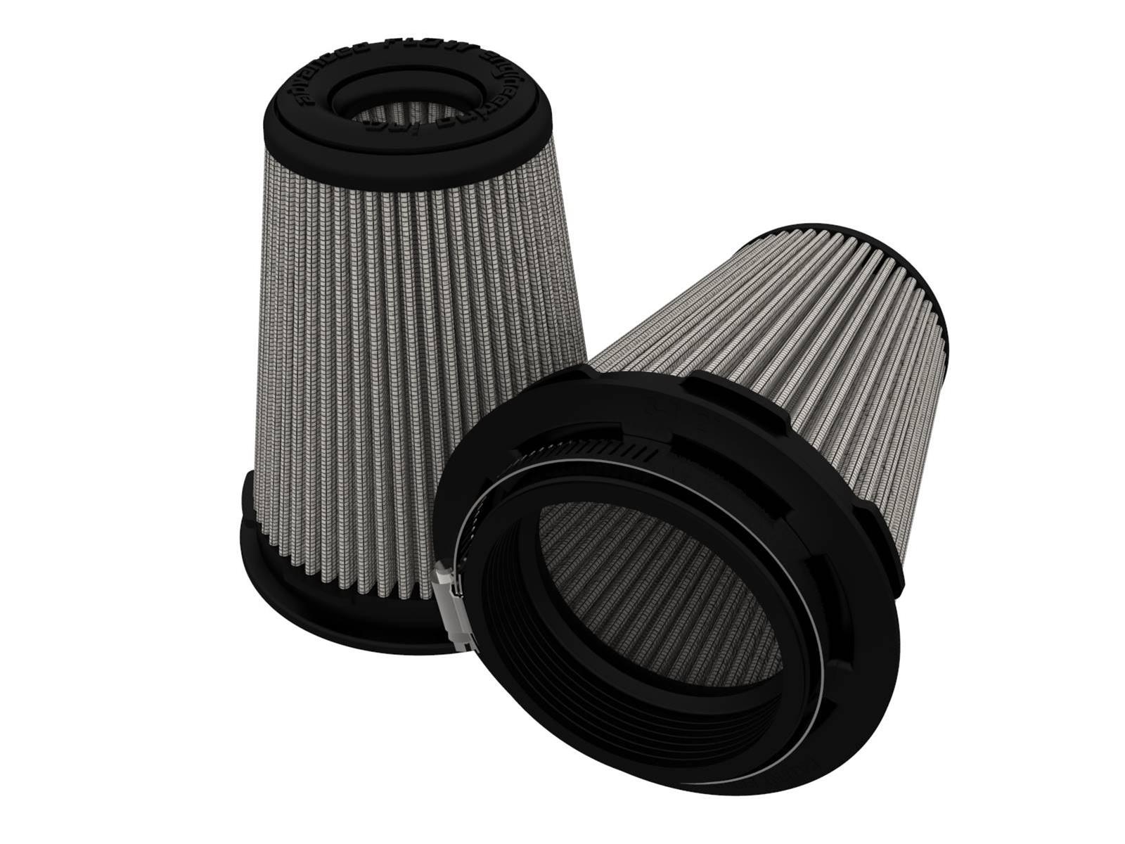 aFe MagnumFLOW Pro DRY S Air Filter 3-1/2in F x 5in B x 3-1/2in T x 6in H (Pair) thumbnail 2