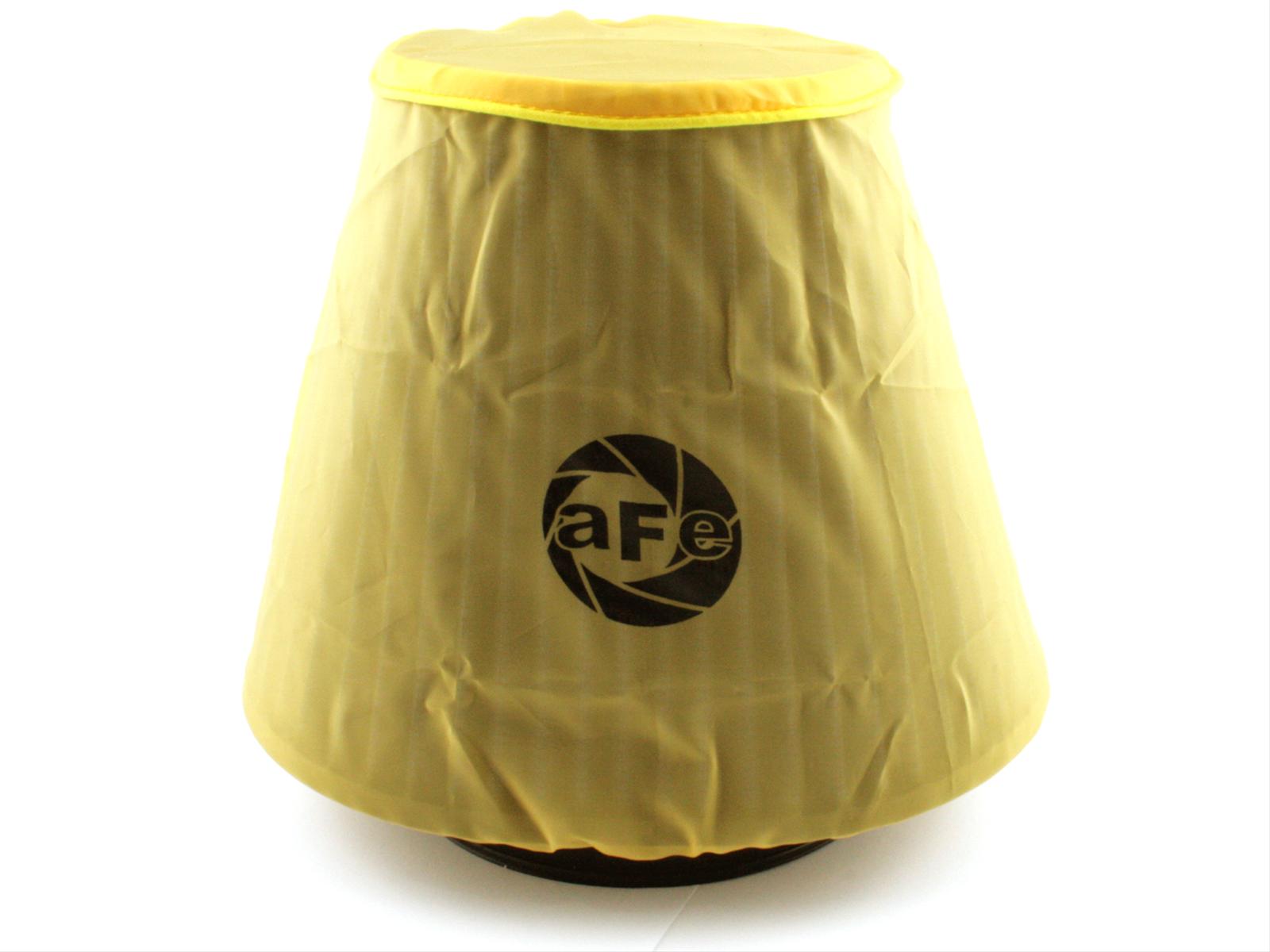 aFe Pre-Filters 28-10221 Air Filter Wrap, Pre Filter, Nylon, Yellow, Conical, Each