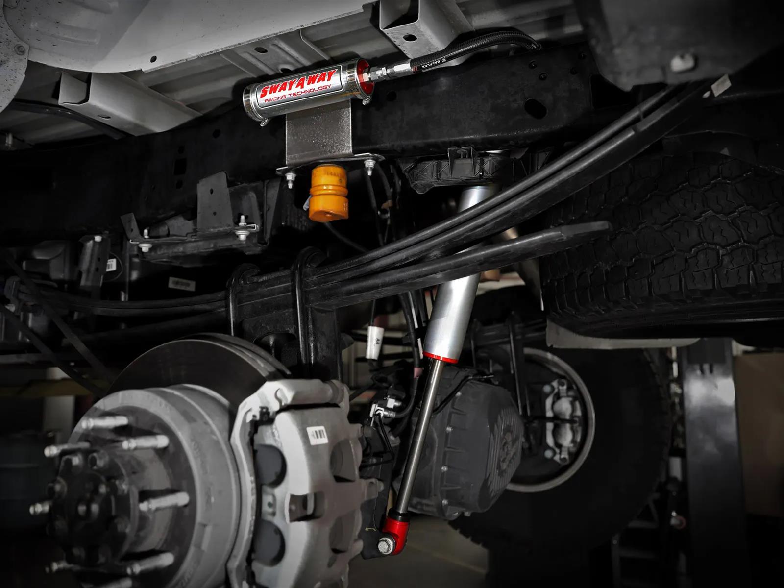 aFe Control Sway-A-Way Shocks for 2017-2024 F-250 SUPER DUTY, F-350 DUTY - 302-0056-10 and Struts, Sway-A-Way, 2.5 in. Diameter Shock, Remote Reservoir, 0-1.50 in. Lift, Rear, Ford, Pair