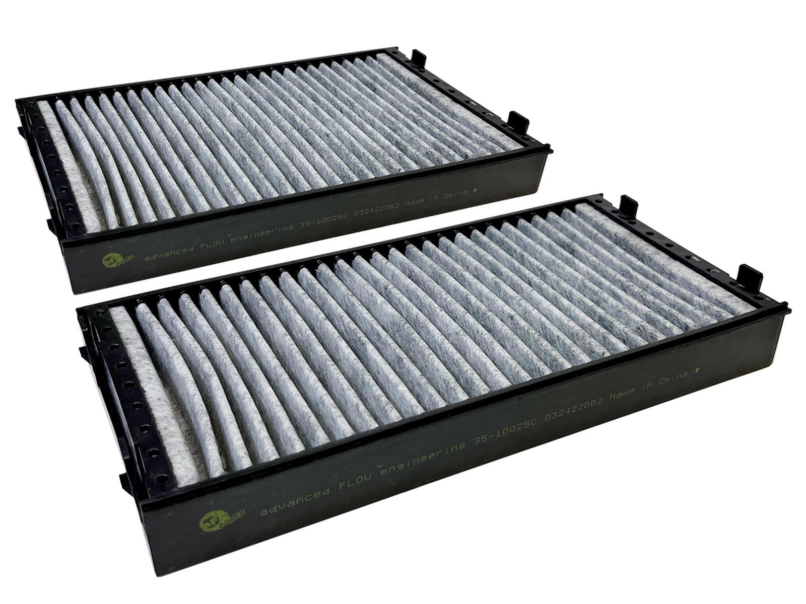 aFe Power Carbon Cabin Air Filters for 2007-2018 X5, 2008-2019 X6 - 35-10025C-MB Filter Elements, Carbon/Charcoal, Black/Gray, BMW, Pair thumbnail 3