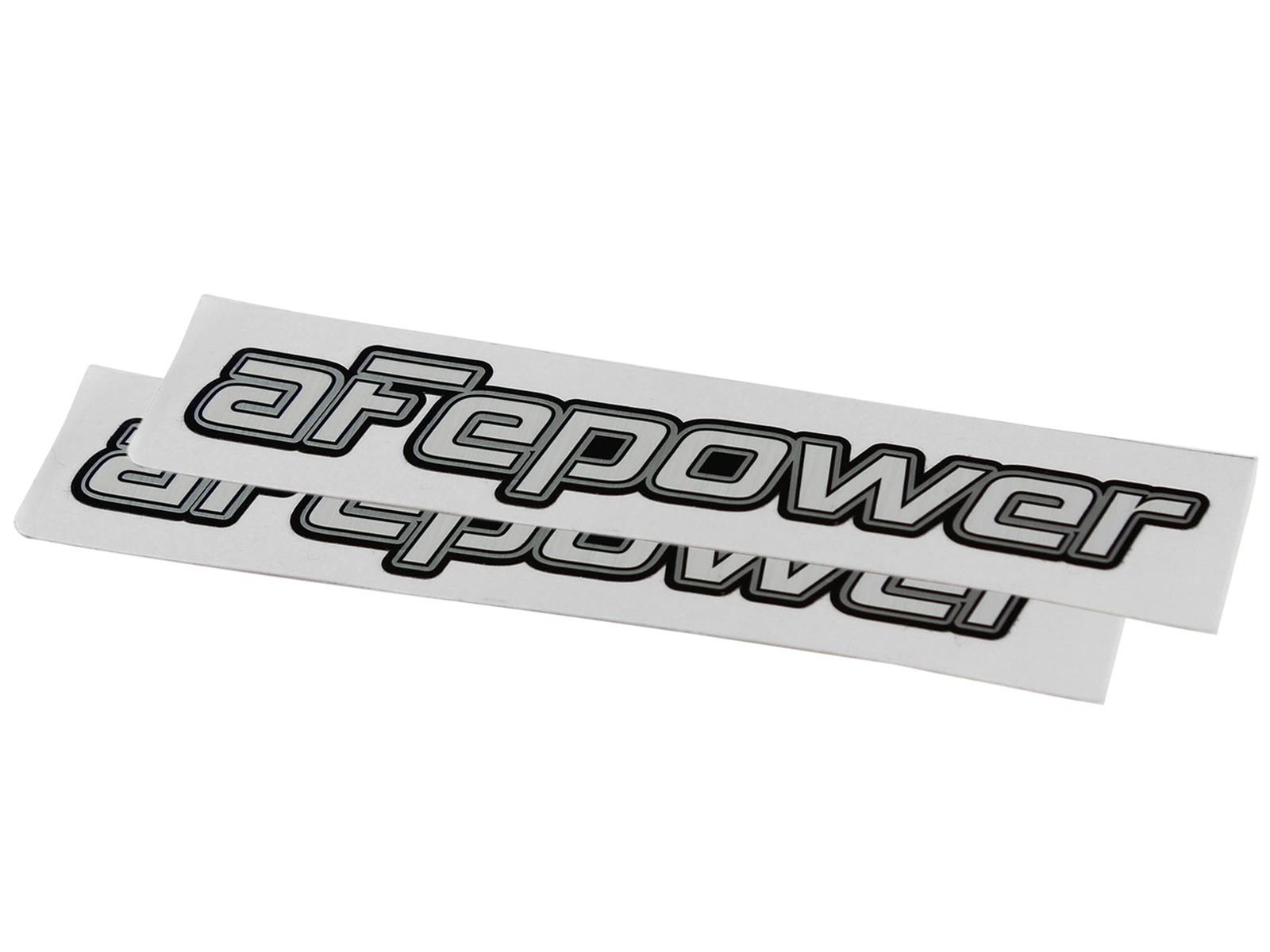 AFE Power Decals and Stickers 40-10144-MA aFe POWER Brushed-Silver Mylar Decal (Pair)