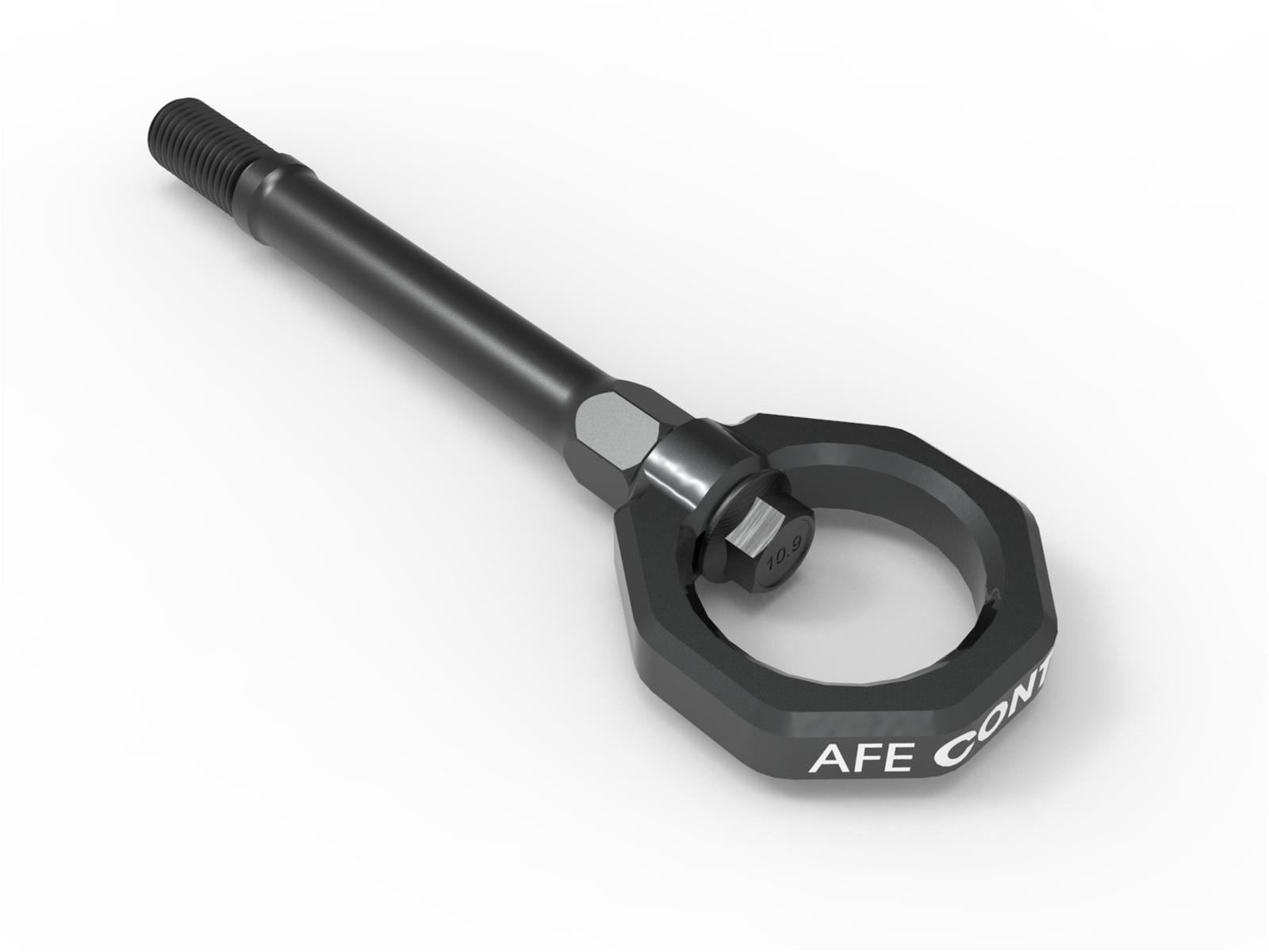 aFe Control Tow Hooks for 2020-2025 CORVETTE - 450-401014-G Hook, Front, Gray Powdercoated, Chevy, Corvette, Each thumbnail 3