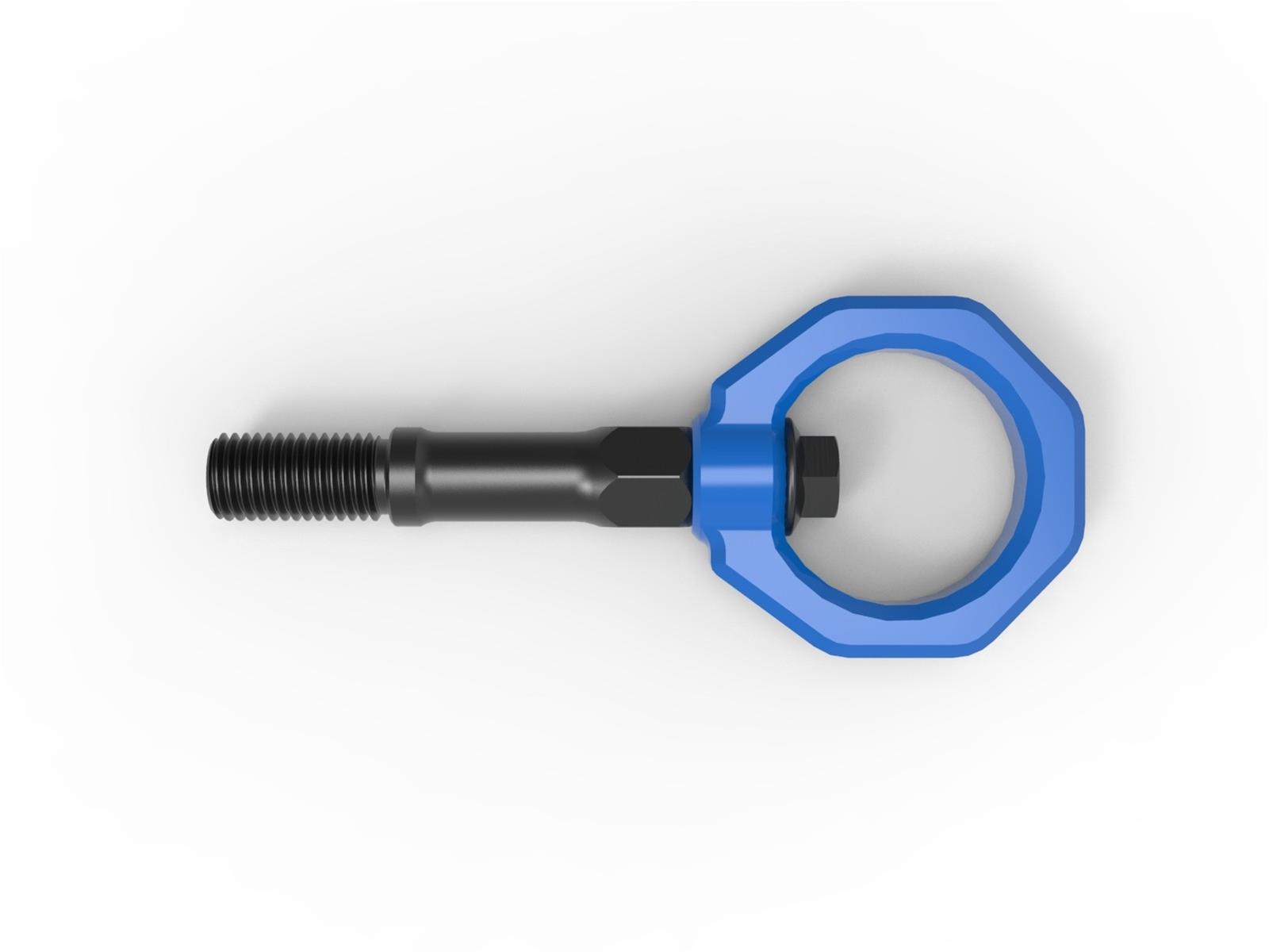 aFe Control Tow Hooks for 2020-2025 CORVETTE - 450-401015-L Hook, Rear, Blue Powdercoated, Chevy, Corvette, Each thumbnail 3