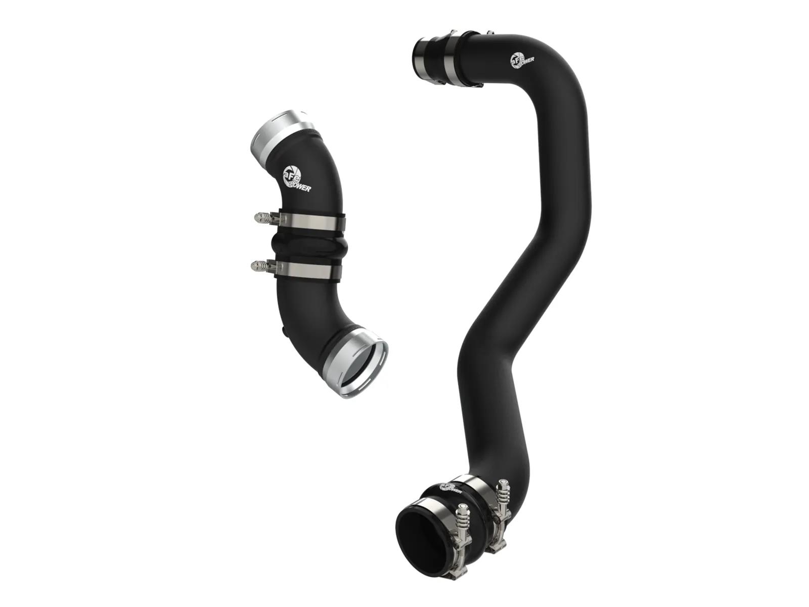 aFe 06-10 GM Diesel Trucks V8 6.6L BladeRunner Aluminum Hot & Cold Charge Pipe Kit - Black