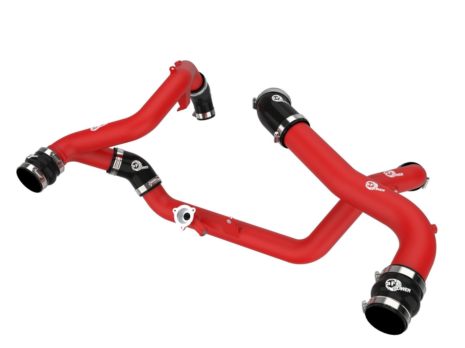 aFe 20-23 Ford Explorer ST V6 3.0L (tt) BladeRunner Aluminum Hot and Cold Charge Pipe Kit - Red thumbnail 4