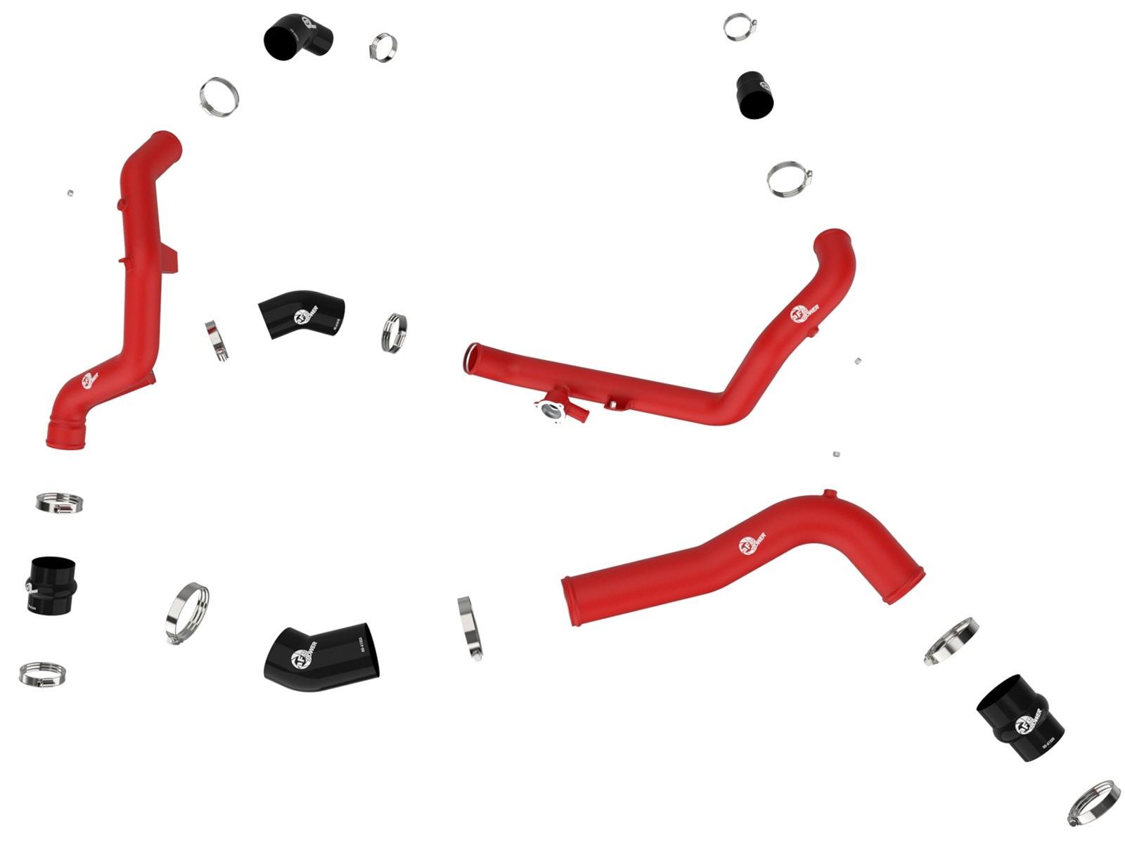 aFe 20-23 Ford Explorer ST V6 3.0L (tt) BladeRunner Aluminum Hot and Cold Charge Pipe Kit - Red thumbnail 5