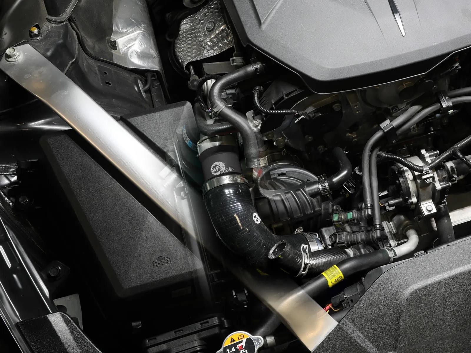aFe BladeRunner Intercooler Pipes 46-20694-B Pipe, BladeRunner, Hot Side/Cold Side, Turbo to Engine, 2.50/2.75 in. Diameter, Aluminum, Black Powdercoated, Kia, Kit thumbnail 6