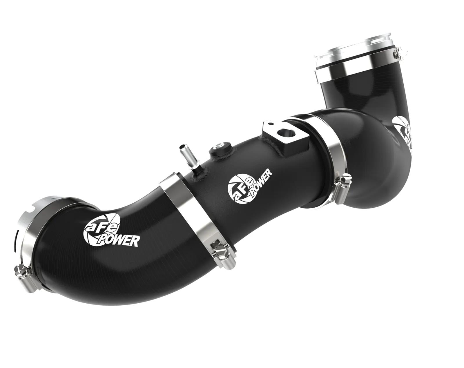 aFe BladeRunner Intercooler Pipes for 2022-2023 STINGER - 46-20699-B Pipe, BladeRunner, Cold Side, To Engine, 2.75 in. Diameter, Aluminum, Black Powdercoated, Kia, Each thumbnail 4