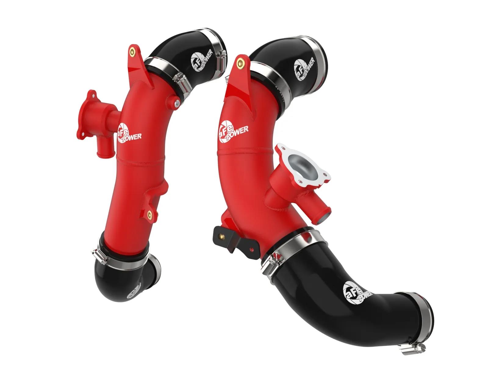 aFe 23-24 Toyota Sequoia V6-3.4L Hybrid BladeRunner 2.5in Aluminum Hot Charge Pipe - Red thumbnail 2