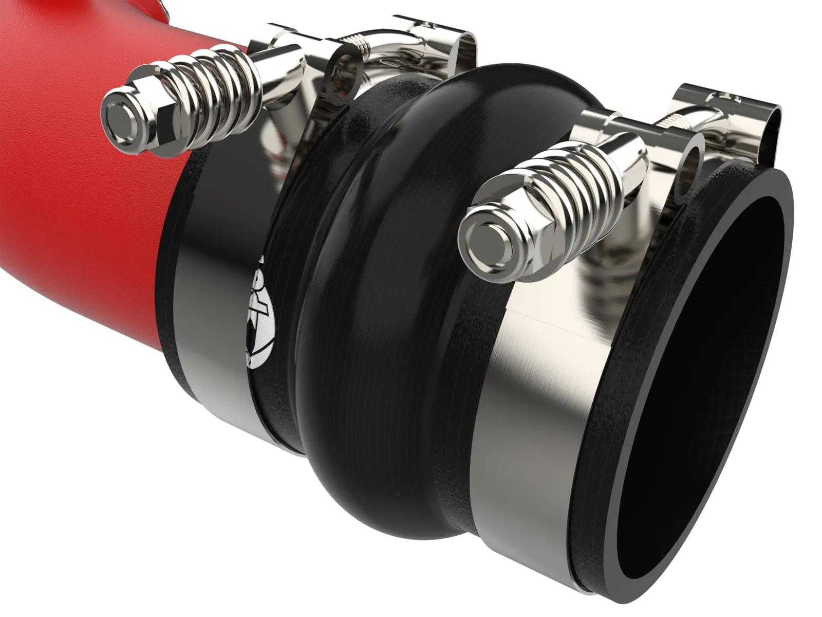 aFe 23-24 Ford Diesel Trucks V8-6.7L (td) BladeRunner Aluminum Hot and Cold Charge Pipe Kit - Red thumbnail 3