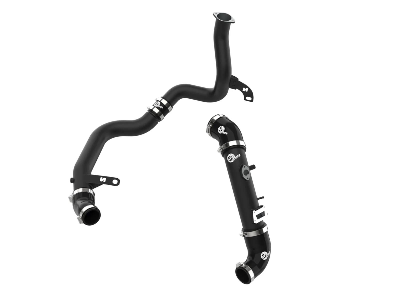 aFe 19-22 Hyundai Veloster N BladeRunner Aluminum Hot & Cold Charge Pipe Kit - Black