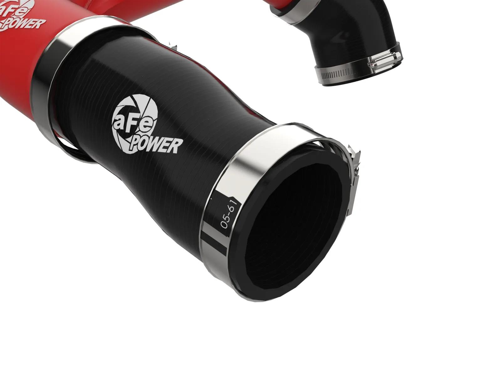 aFe 2024+ Jeep Wrangler JL L4-2.0L (t) BladeRunner 2-1/2in Aluminum Hot Charge Pipe - Red thumbnail 3