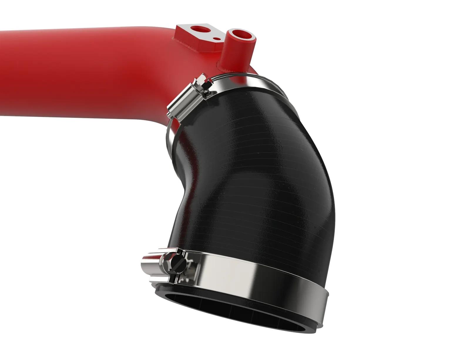 aFe 2024+ Jeep Wrangler JL L4-2.0L (t) BladeRunner 2-1/2in Aluminum Hot Charge Pipe - Red thumbnail 7