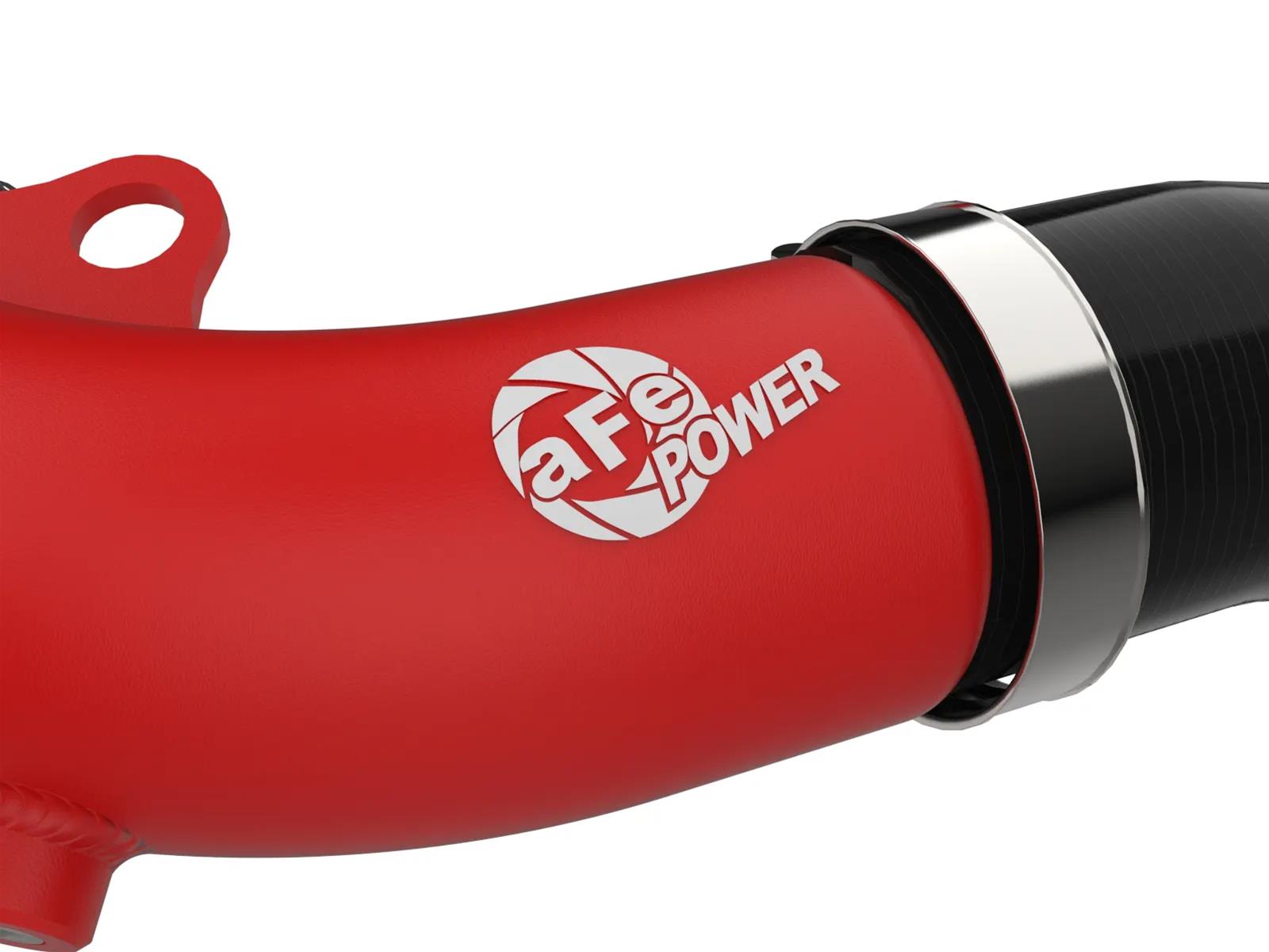 aFe 2024+ Jeep Wrangler JL L4-2.0L (t) BladeRunner 2-1/2in Aluminum Hot Charge Pipe - Red thumbnail 4