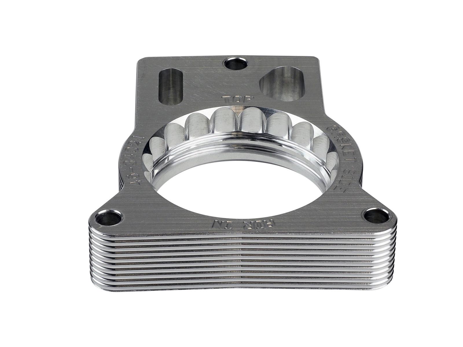 aFe Silver Bullet Throttle Body Spacers 46-34021 Spacers, Bullet, Billet Aluminum, Clear Anodized, Chevrolet, GMC, Each thumbnail 4