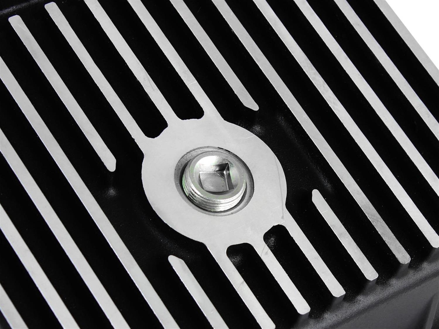 aFe Pro Series Transmission Pans for 1984 F-150, 1983-1992 F-250, 1990-1992 F-350 - 46-70212 Automatic Pan, Deep, 2 qts. Capacity Increase, Aluminum, Black Powdercoated, Ford, AOD, Each thumbnail 6