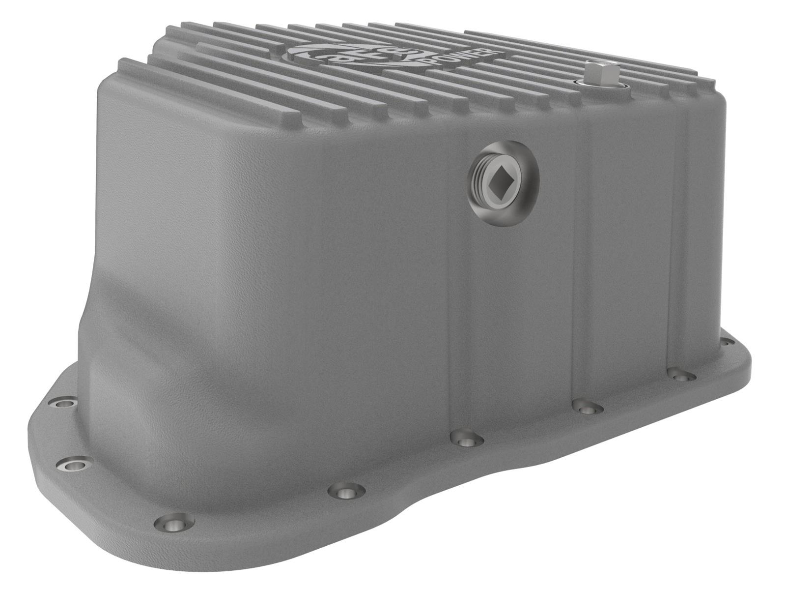 aFe Street Series Engine Oil Pans 46-71070A Pans, Series, 11.00 qt. Capacity, Cast Aluminum, Natural, Chevrolet, GMC, 6.6L Diesel, Each thumbnail 5