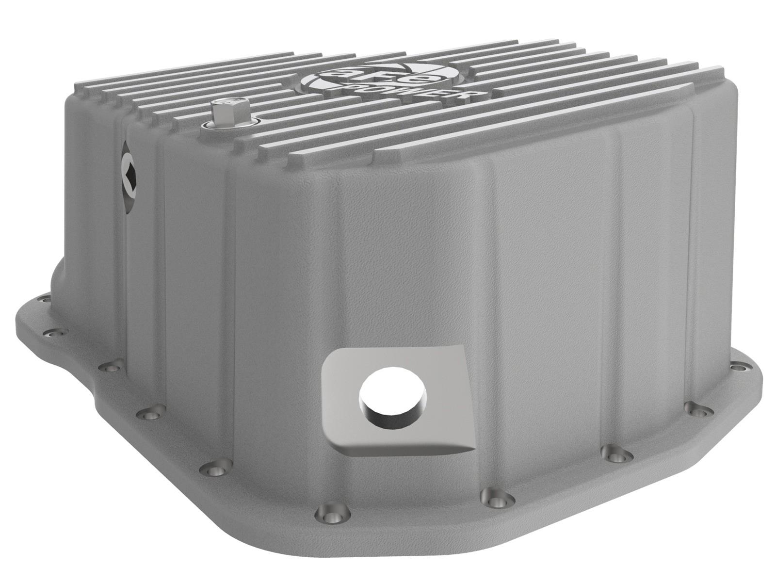 aFe Street Series Engine Oil Pans 46-71070A Pans, Series, 11.00 qt. Capacity, Cast Aluminum, Natural, Chevrolet, GMC, 6.6L Diesel, Each thumbnail 2