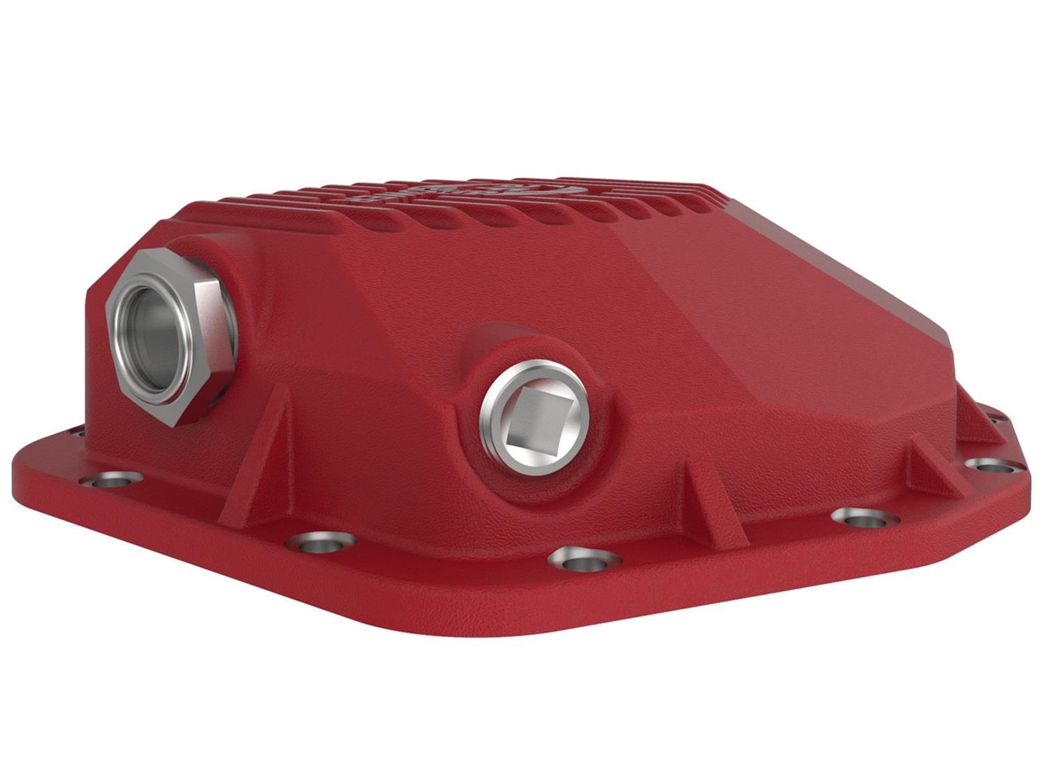 aFe 20-23 Jeep Gladiator JT (Dana M220) Pro Series Rear Differential Cover Red w/ Machined Fins thumbnail 5