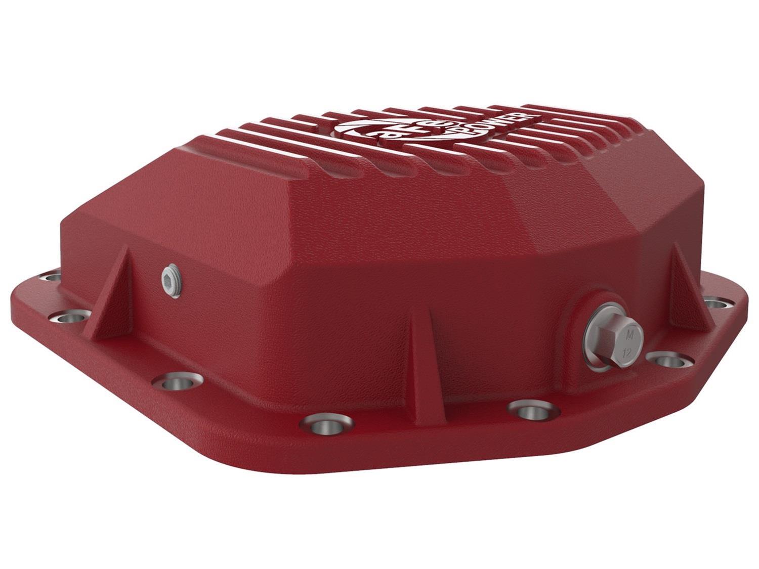 aFe 20-23 Jeep Gladiator JT (Dana M220) Pro Series Rear Differential Cover Red w/ Machined Fins thumbnail 3