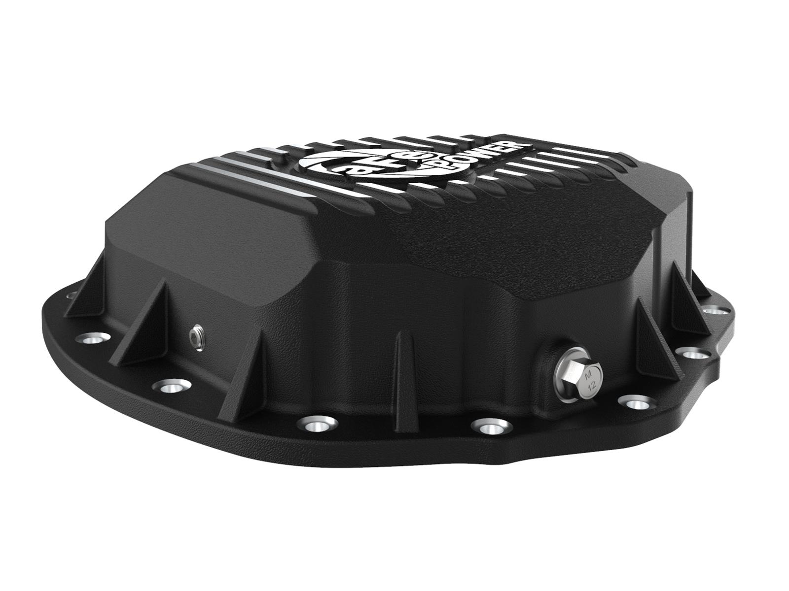 aFe Pro Series 14 Bolt AAM 11.5 Inch Differential Cover 46-71261B Cover, Street Series, Black w/ Machined Fins, With Gear Oil, GM Diesel Trucks, Kit thumbnail 3