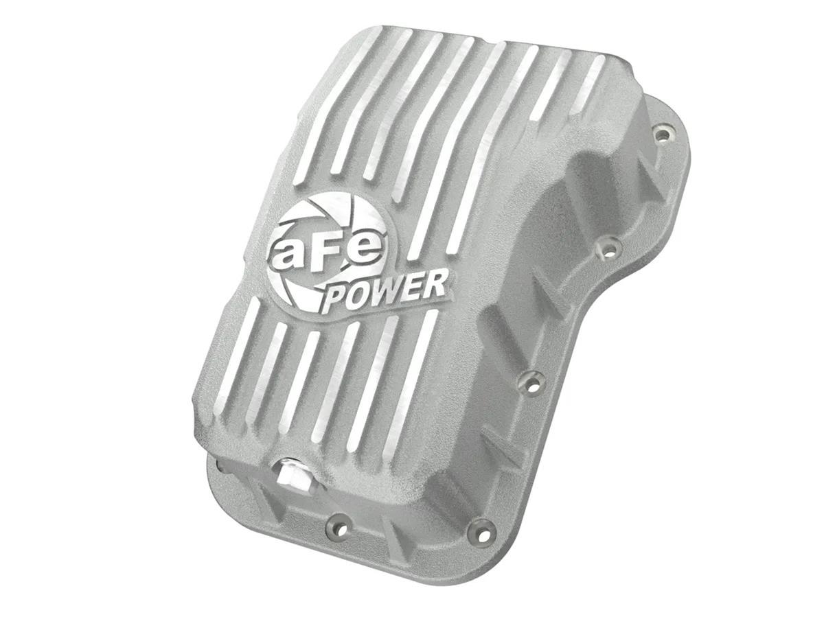 AFE Power Automatic Transmission Pans 46-71400A aFe POWER Street Series Pan Raw w/ Machined Fins Jeep Wrangler (JL) 18-25 L4-2.0L (t)