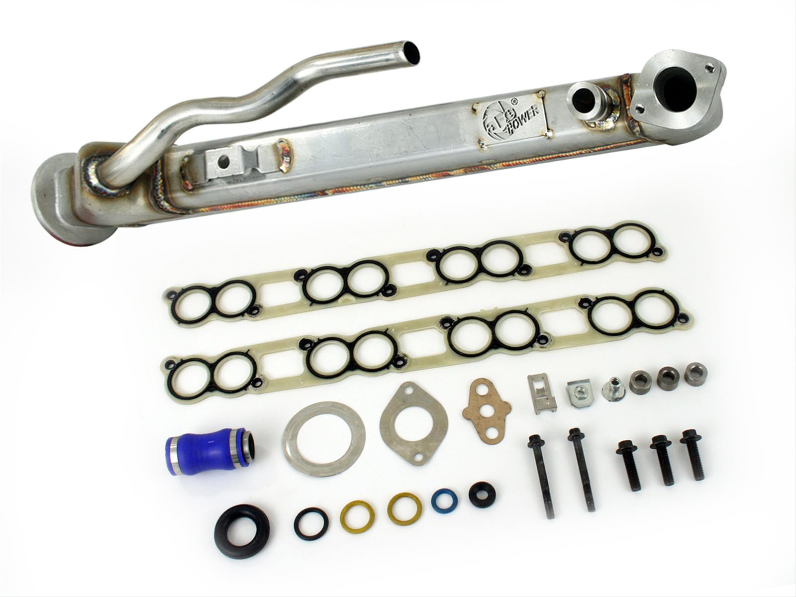 aFe EGR Coolers for 2004-2007 F-350 SUPER DUTY, F-250 2004-2005 EXCURSION - 46-90077 Cooler, Square Hookup, Stainless Steel, Natural, Ford, 6.0L Powerstroke Diesel, With Gaskets, Kit thumbnail 4