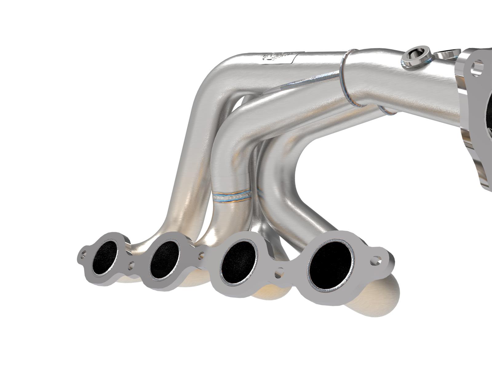 aFe Twisted 304SS Header 2020 Chevy Corvette (C8) 6.2L V8 - Brushed thumbnail 2