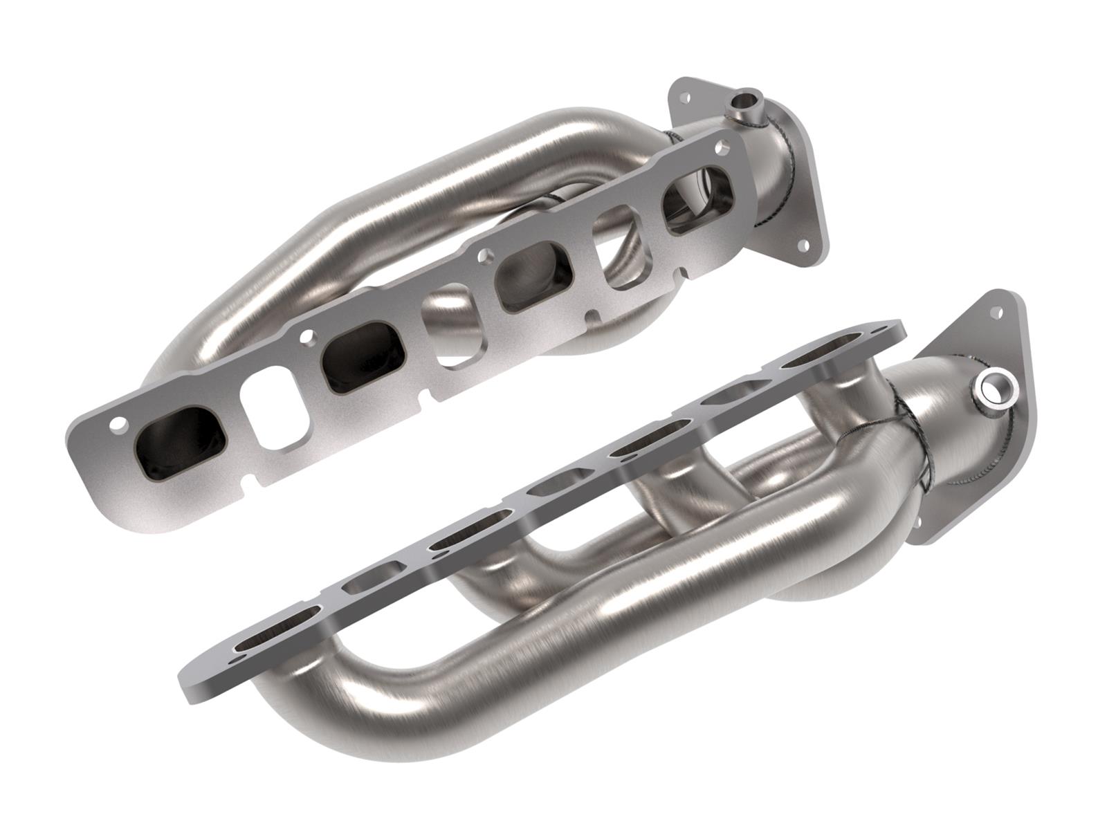 aFe Power Twisted Steel 1-7/8 IN to 2-3/4 IN 304 Stainless Headers w/Raw Finish Fit Jeep Wrangler 392 21-22 V8-6.4L 48-38031