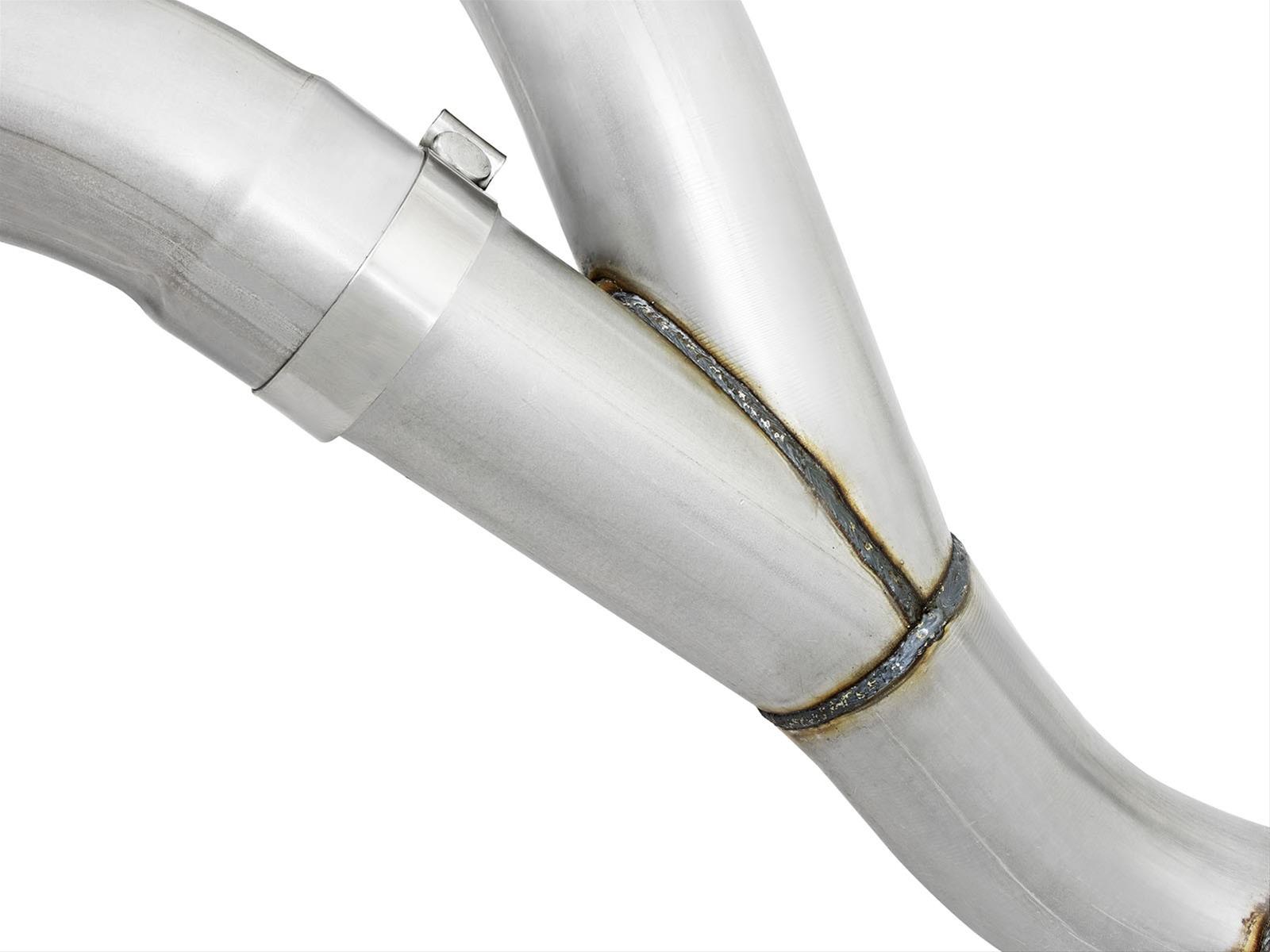 aFe Atlas Exhaust 4in Dual DPF-Back Al Steel w/ Black Tips 16-17 GM Diesel Truck V8-6.6L (td) LML thumbnail 4