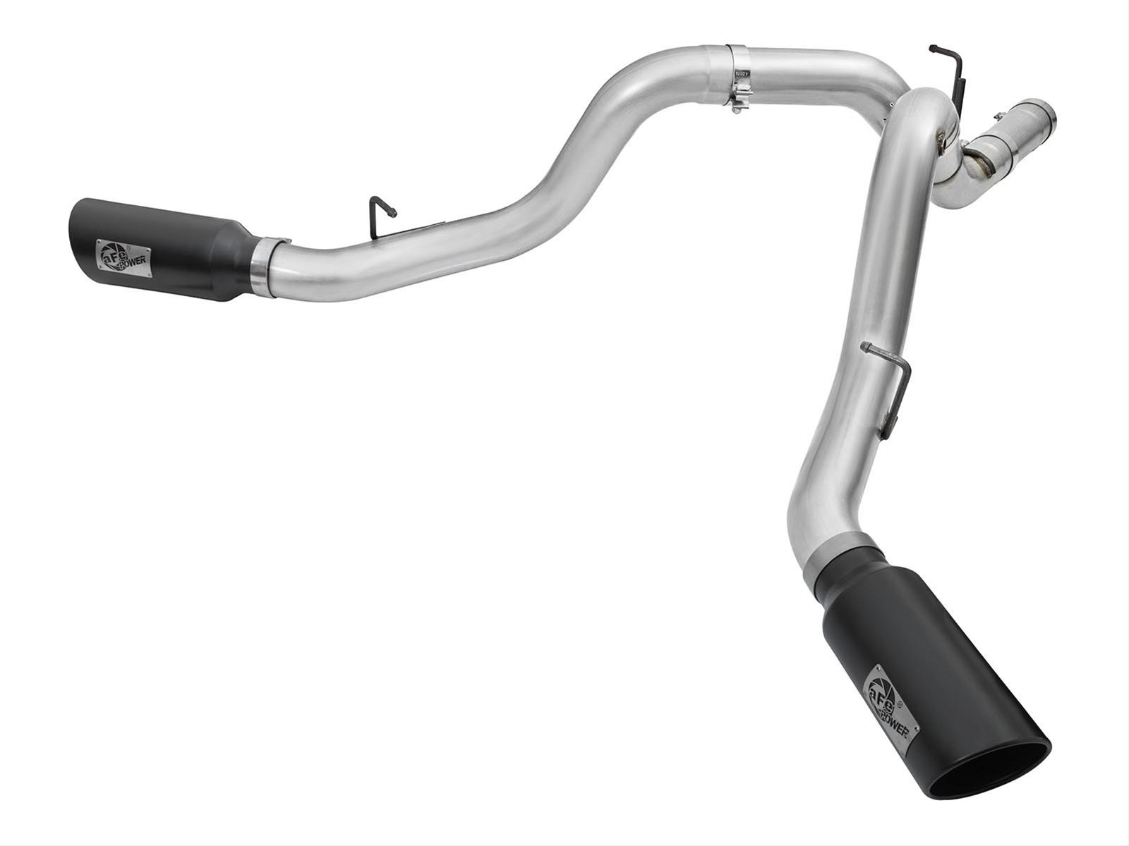 aFe Atlas Exhaust 4in Dual DPF-Back Al Steel w/ Black Tips 16-17 GM Diesel Truck V8-6.6L (td) LML thumbnail 8