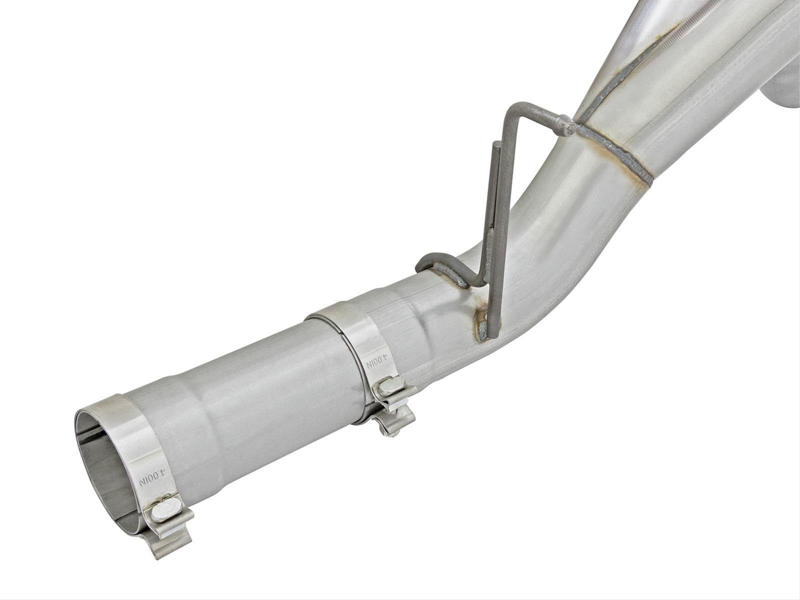 aFe Atlas Exhaust 4in Dual DPF-Back Al Steel w/ Black Tips 16-17 GM Diesel Truck V8-6.6L (td) LML thumbnail 7