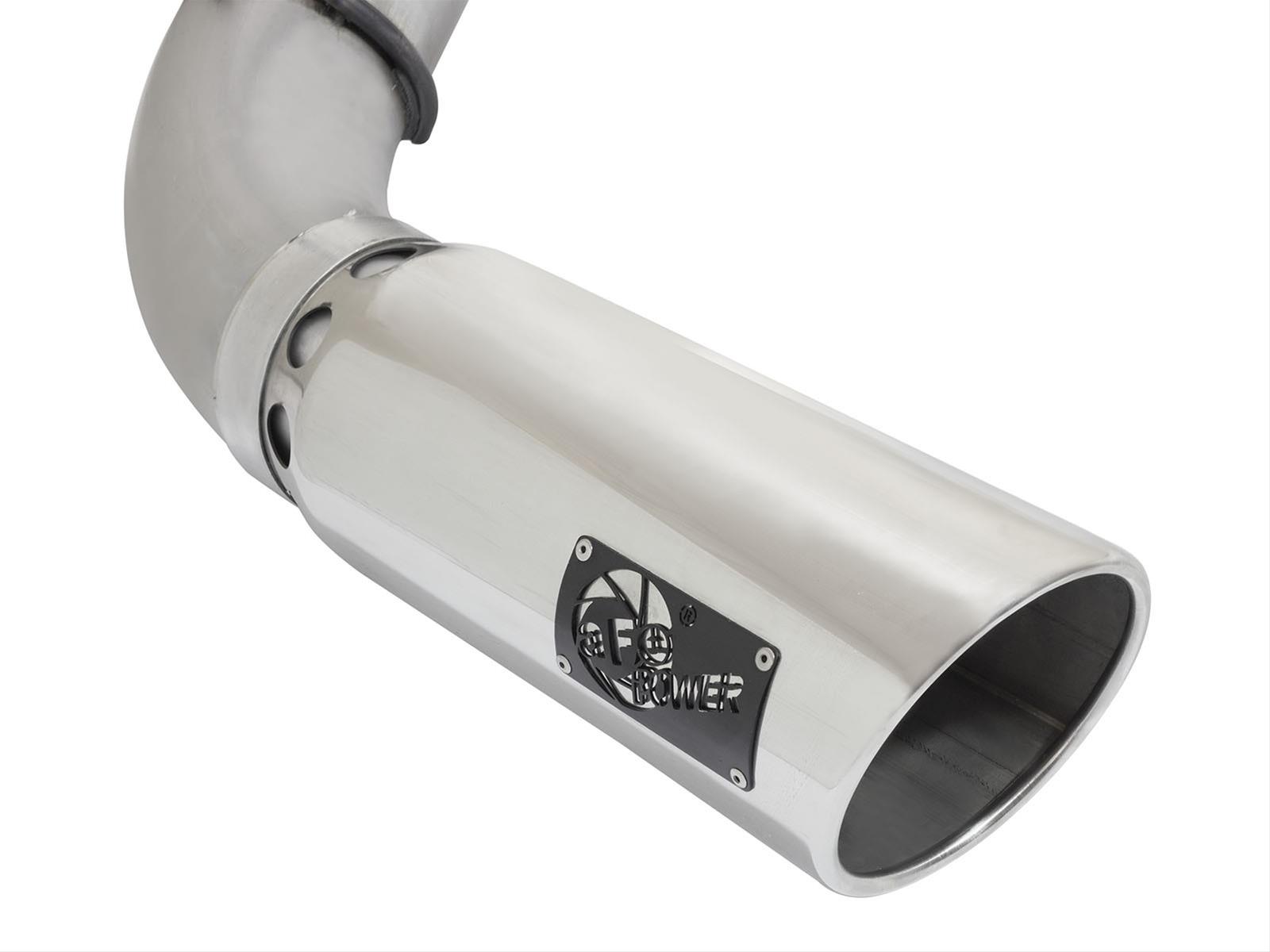 aFe Atlas Exhaust 5in DPF-Back Exhaust Aluminized Steel 2016 Nissan Titan XD V8-5.0L w/ Polished Tip thumbnail 4