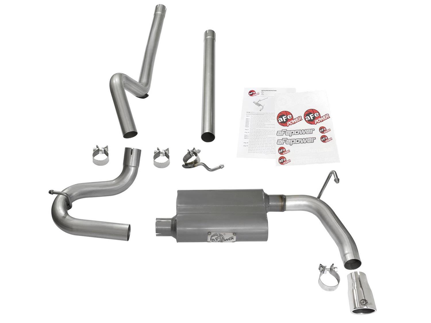 aFe Scorpion 2-1/2in Aluminized Steel Cat Back Exhaust 07-17 Jeep Wrangler V6-3.6/3.8L (4 Dr) thumbnail 3