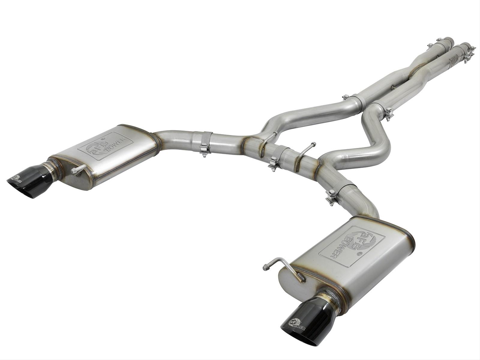 aFe MACH Force XP 3in 304 SS Cat-Back Exhausts w/ Black Tips 15-17 Ford Mustang GT V8-5.0L/V6-3.7L thumbnail 3