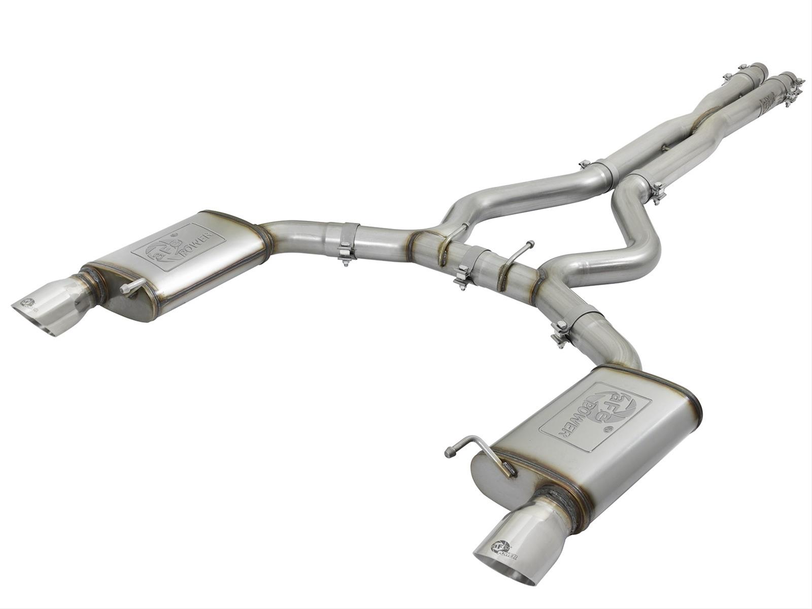 aFe MACHForce XP 3in 304 SS Cat-Back Exhausts w/ Polished Tips 15-17 Ford Mustang GT V8-5.0L/V6-3.7L thumbnail 5