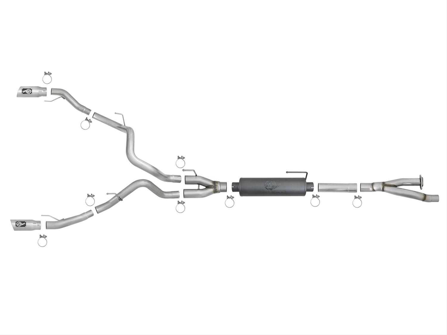aFe MACHForce-XP 3in to 3-1/2in 304 SS Cat-Back Exhaust w/Polished Tips 17-18 Ford F-150 Raptor 3.5L thumbnail 7