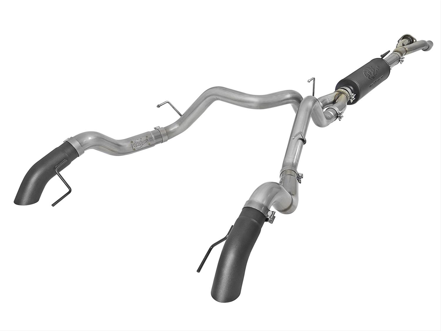 aFe MACH Force-Xp Cat-Back Exhaust w/Dual Hi-Tuck Tips Black 17-18 Ford F-150 Raptor V6-3.5L (tt) thumbnail 6