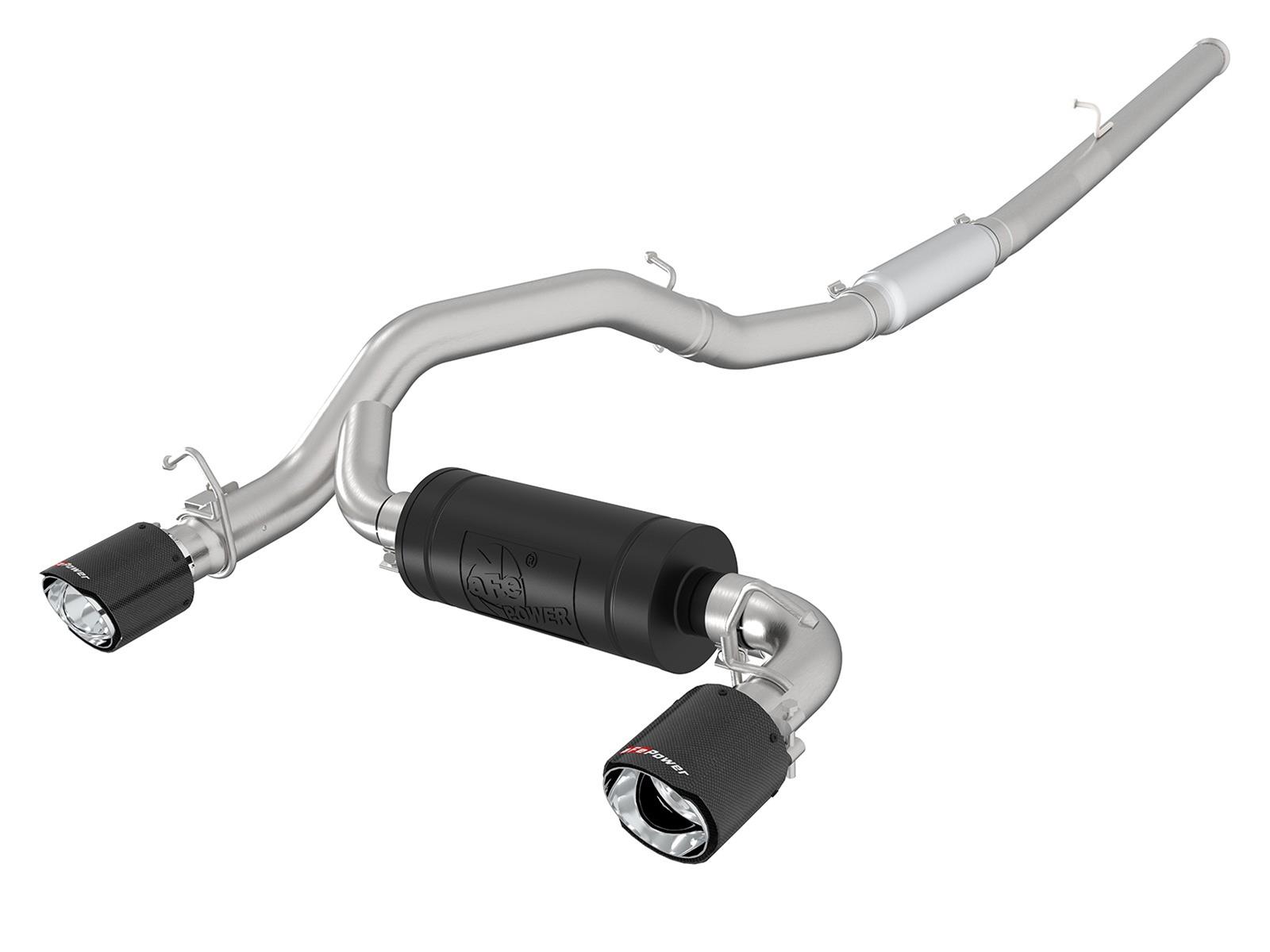 aFe Takeda 3in 304 SS Cat-Back Exhaust System w/ Carbon Fiber Tips 16-18 Ford Focus RS I4-2.3L (t) thumbnail 6