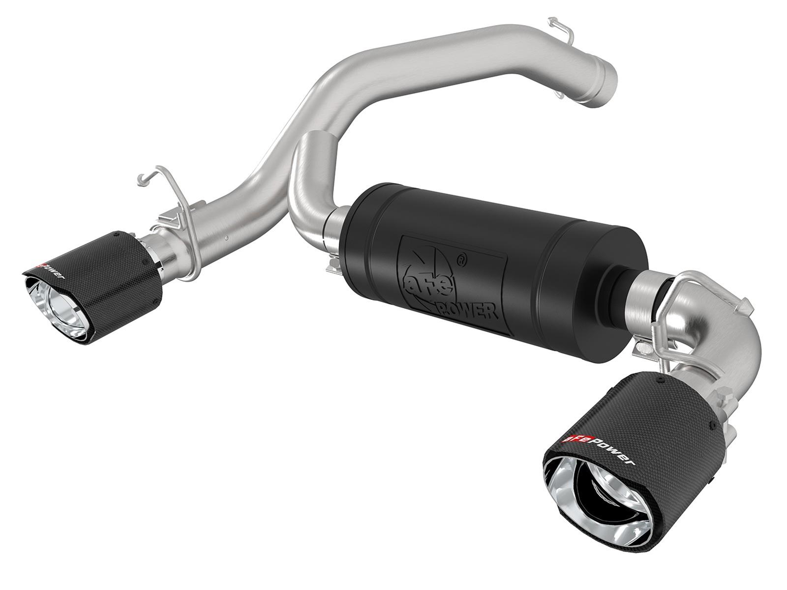 aFe Takeda 3in 304 SS Axle-Back Exhaust System w/ Carbon Fiber Tips 16-18 Ford Focus RS I4-2.3L (t) thumbnail 6