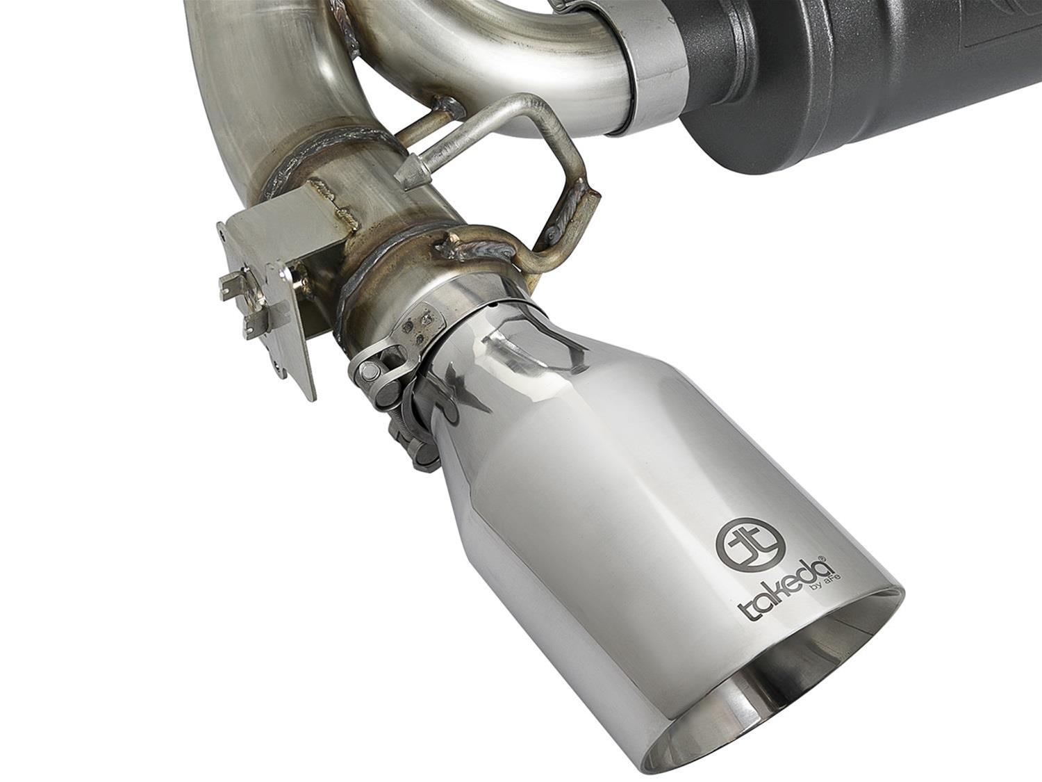 aFe Takeda 3in 304 SS Axle-Back Exhaust System w/ Polished Tip 16-18 Ford Focus RS 2.3L (t) thumbnail 4