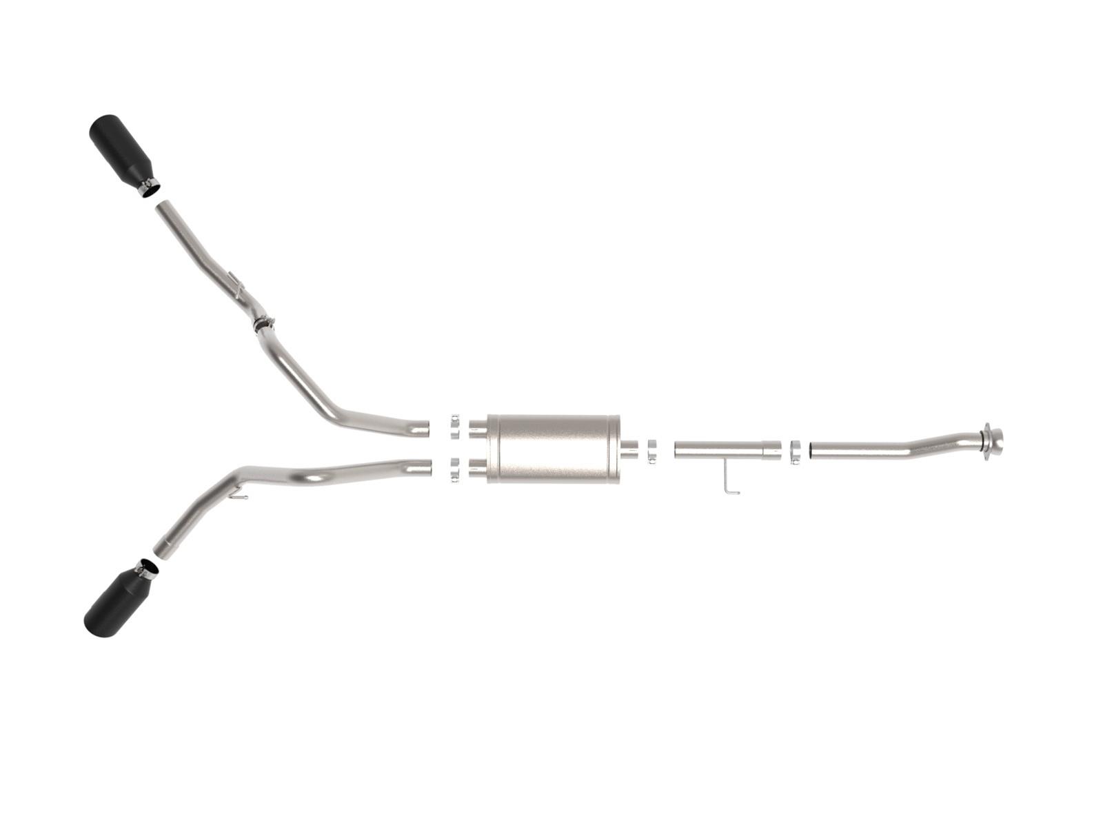 aFe Vulcan 3in 304 SS Cat-Back Exhaust 2021 Ford F-150 V6 2.7L/3.5L (tt)/V8 5.0L w/ Black Tips thumbnail 7