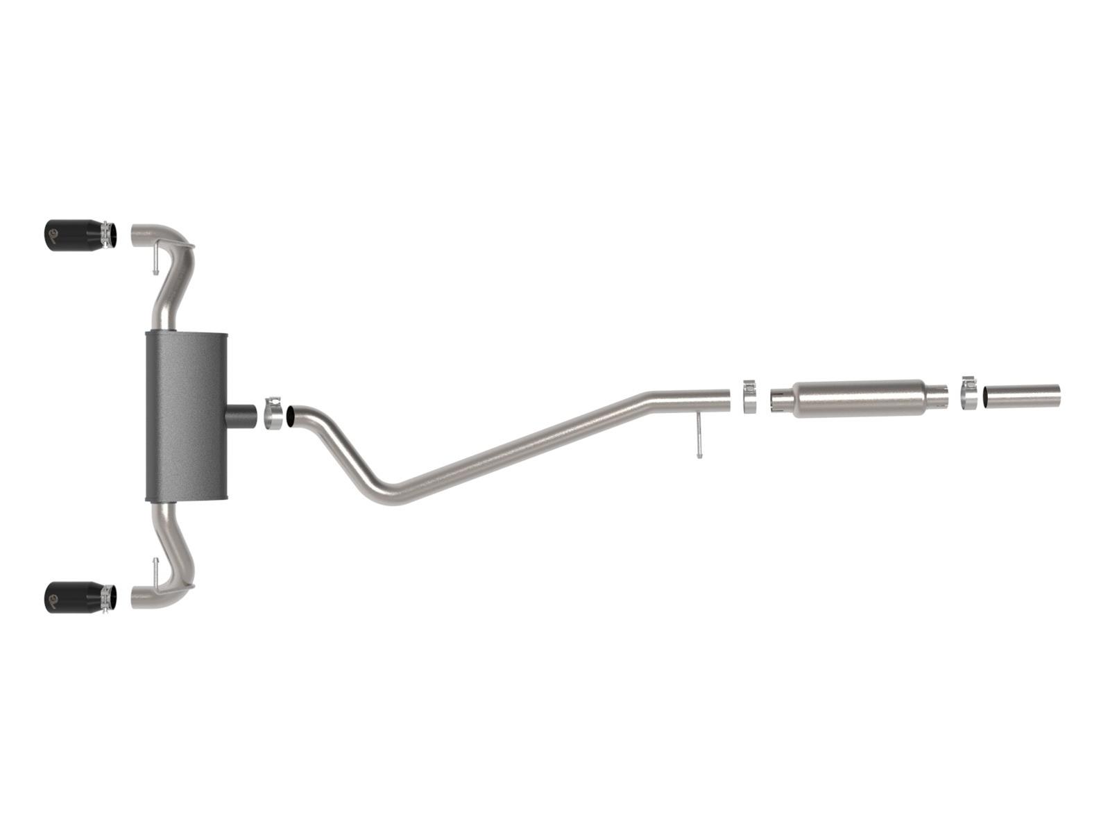 aFe Ford Bronco Sport 21-22 L3-1.5L (t)/L4-2.0L (t) Vulcan Cat-Back Exhaust System- Black Tips thumbnail 5