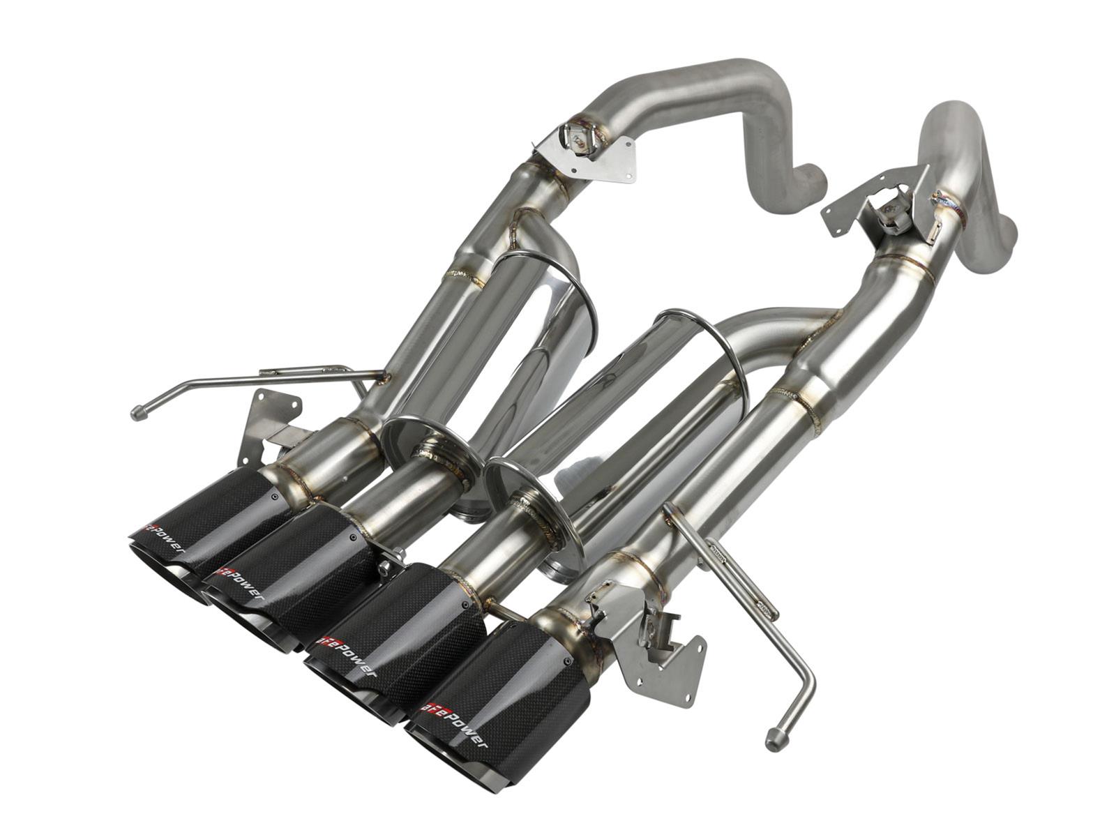 aFe MACH Force-Xp Axle-Back Exhaust System w/ Carbon Fiber Tips Chevrolet Corvette (C7) 14-19 6.2L thumbnail 4