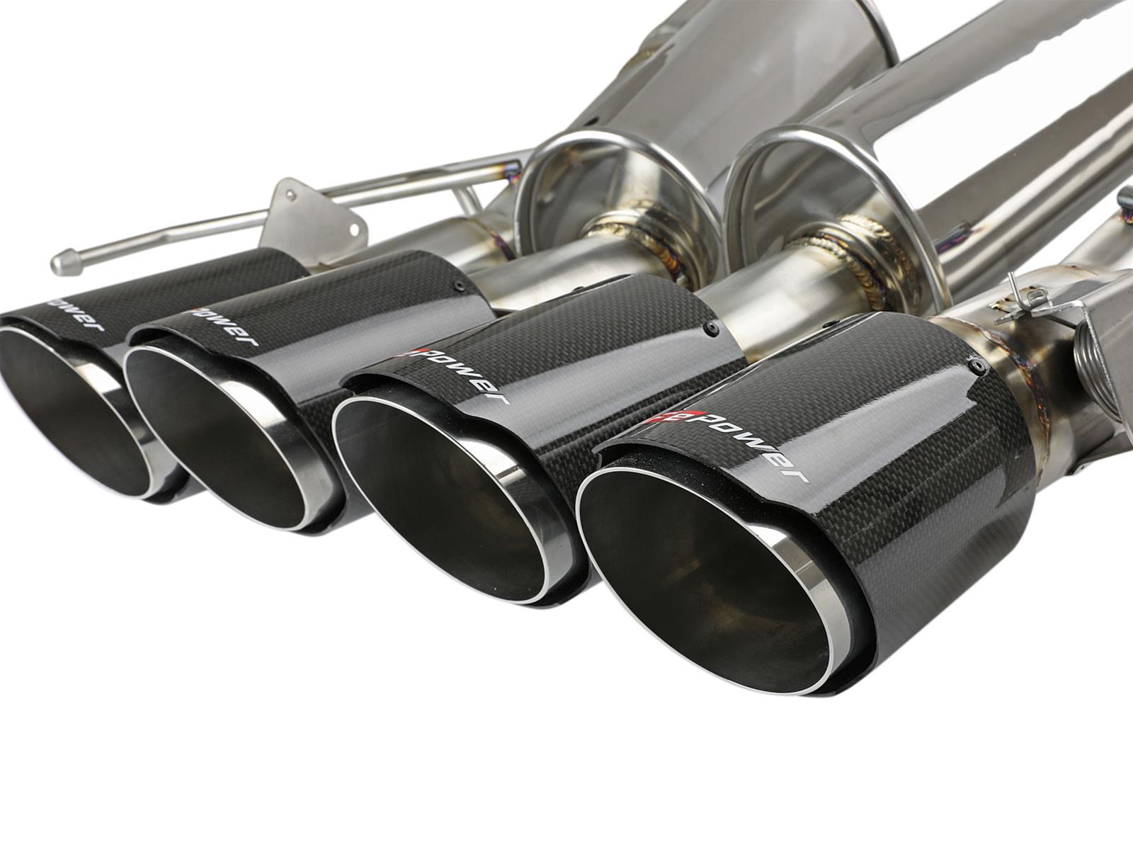 aFe MACH Force-Xp Axle-Back Exhaust System w/ Carbon Fiber Tips Chevrolet Corvette (C7) 14-19 6.2L thumbnail 3